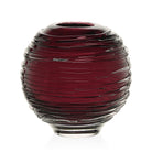 William Yeoward Miranda Globe Vase Heliotrope 6" / 15cm in Amethyst, handmade crystal, on a white background
