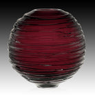 William Yeoward Miranda Globe Vase Heliotrope 9" / 23cm in Amethyst, handmade crystal, detail view