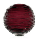 William Yeoward Miranda Globe Vase Heliotrope 9" / 23cm in Amethyst, handmade crystal, on a white background