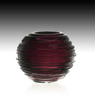 William Yeoward Miranda Mini Globe Vase Heliotrope 3" / 7.5cm in Amethyst, handmade crystal, detail view