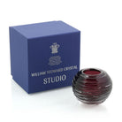 William Yeoward Miranda Mini Globe Vase Heliotrope 3" / 7.5cm in Amethyst, handmade crystal, detail view