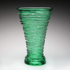 William Yeoward Miranda Vase 14" Seaglass Green in Green, handmade crystal, detail view