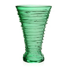 William Yeoward Miranda Vase 14" Seaglass Green in Green, handmade crystal, on a white background