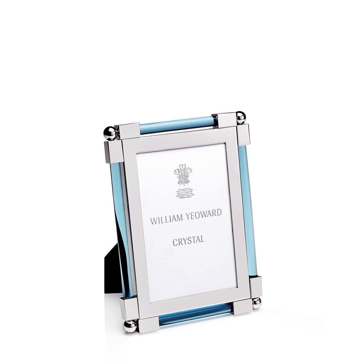 William Yeoward New Classic Aqua 4" x 6" in Aqua, photo frame, on a white background