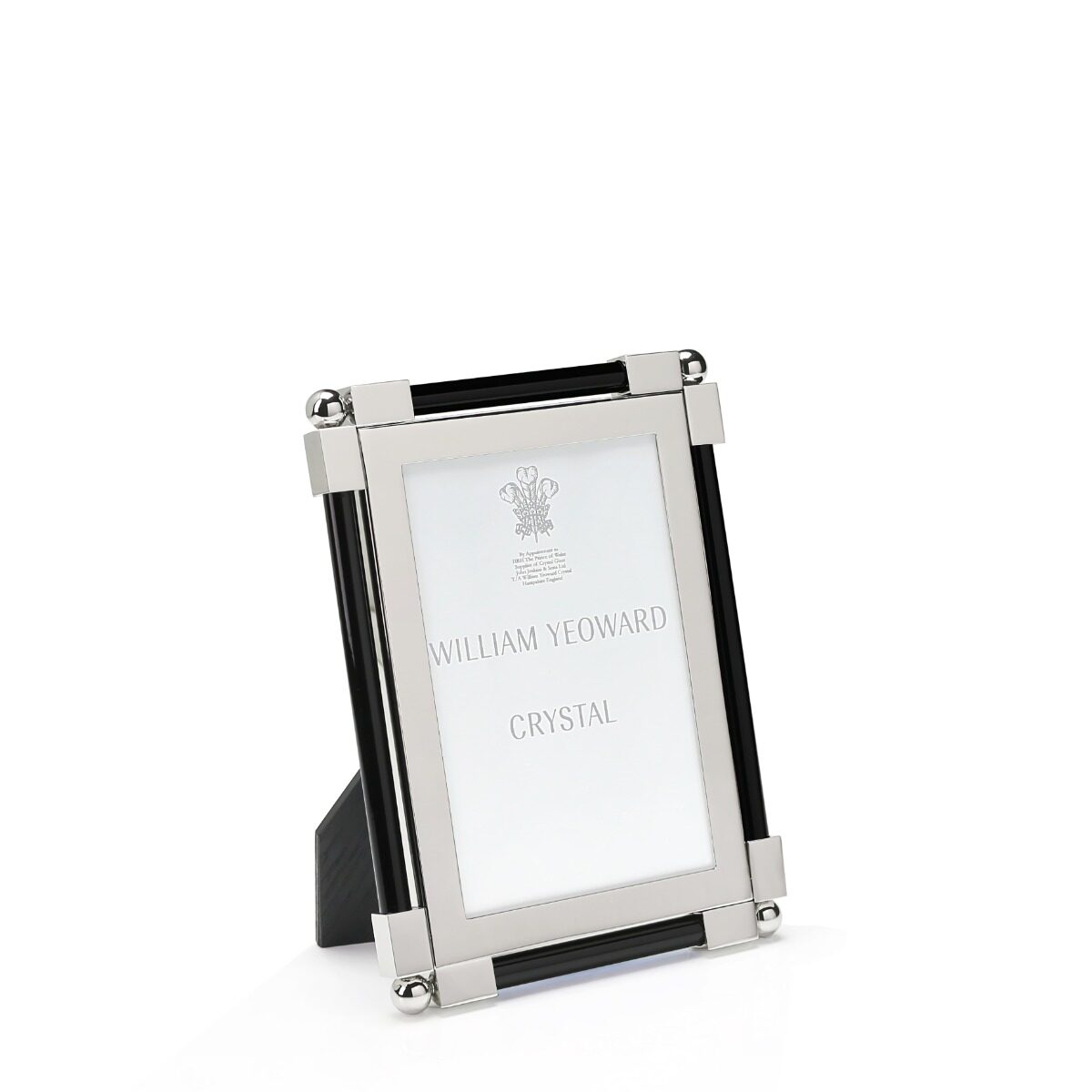 William Yeoward New Classic Black 4" x 6" in Black, photo frame, on a white background