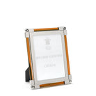 William Yeoward New Classic Amber 5" x 7" in Amber, photo frame, on a white background