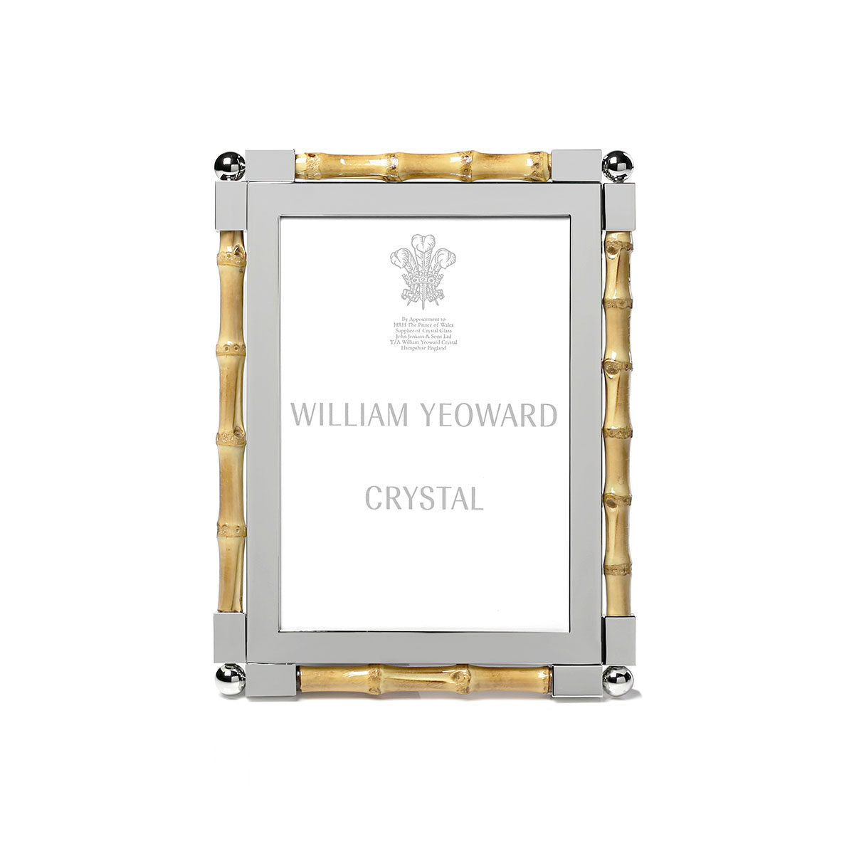 William Yeoward New Classic Bamboo 5" x 7" in Bamboo, photo frame, detail view