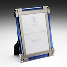 William Yeoward New Classic Light Blue 5" x 7" in Light Blue, photo frame, detail view
