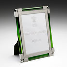 William Yeoward New Classic Moss Green 5" x 7" in Moss Green, photo frame, detail view