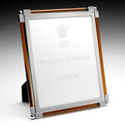 William Yeoward New Classic Amber 8" x 10" in Amber, photo frame, detail view