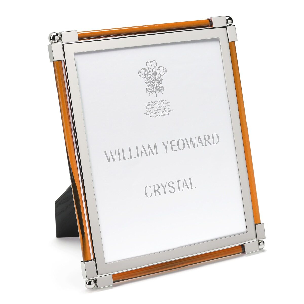 William Yeoward New Classic Amber 8" x 10" in Amber, photo frame, on a white background