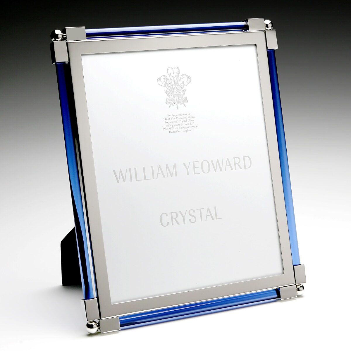 William Yeoward New Classic Light Blue 8" x 10" in Light Blue, photo frame, detail view