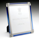 William Yeoward New Classic Light Blue 8" x 10" in Light Blue, photo frame, detail view