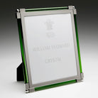 William Yeoward New Classic Moss Green 8" x 10" in Moss Green, photo frame, detail view