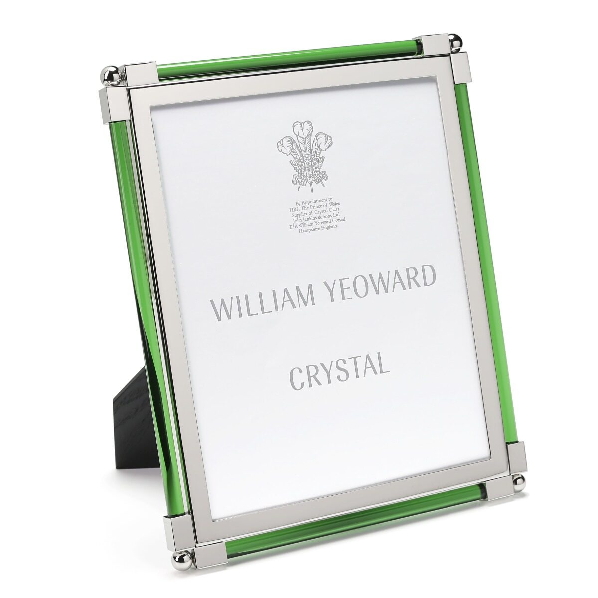 William Yeoward New Classic Moss Green 8" x 10" in Moss Green, photo frame, on a white background