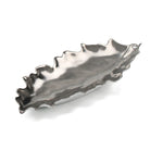 William Yeoward Oak Platinum Leaf Dish 13½" / 34cm in Platinum, fine bone china, on a white background