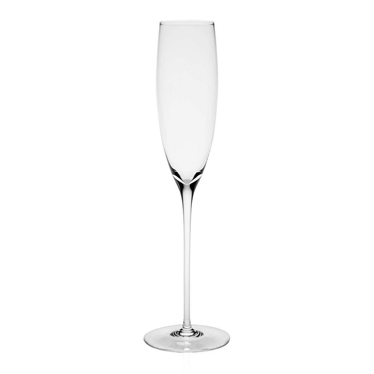 William Yeoward Olympia Champagne Flute, handmade crystal, on a white background