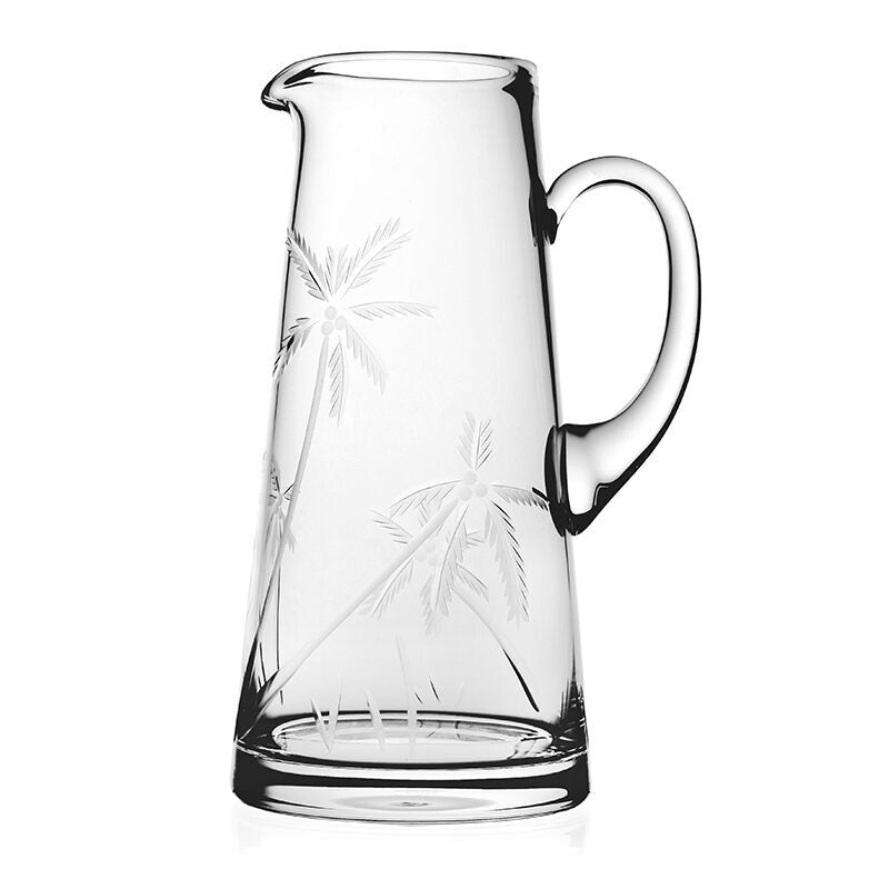 William Yeoward Palmyra Pitcher 3½ pint, handmade crystal, on a white background