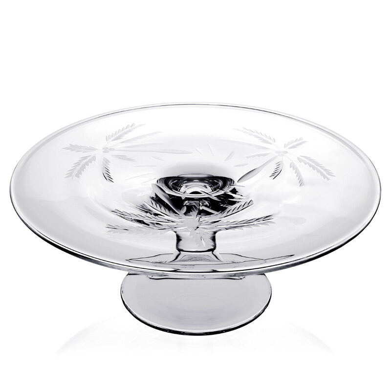 William Yeoward Palmyra Serving Platter 12" / 30cm, handmade crystal, on a white background
