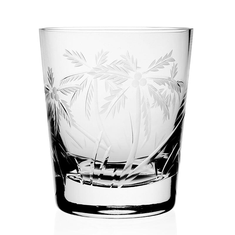 William Yeoward Palmyra Tumbler Double Old Fashioned, handmade crystal, on a white background