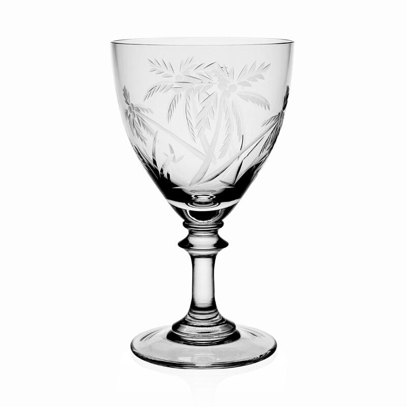 William Yeoward Palmyra Wine, handmade crystal, on a white background