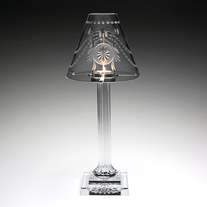 William Yeoward Pearl Candle Lamp 18" / 46cm, handmade crystal, detail view