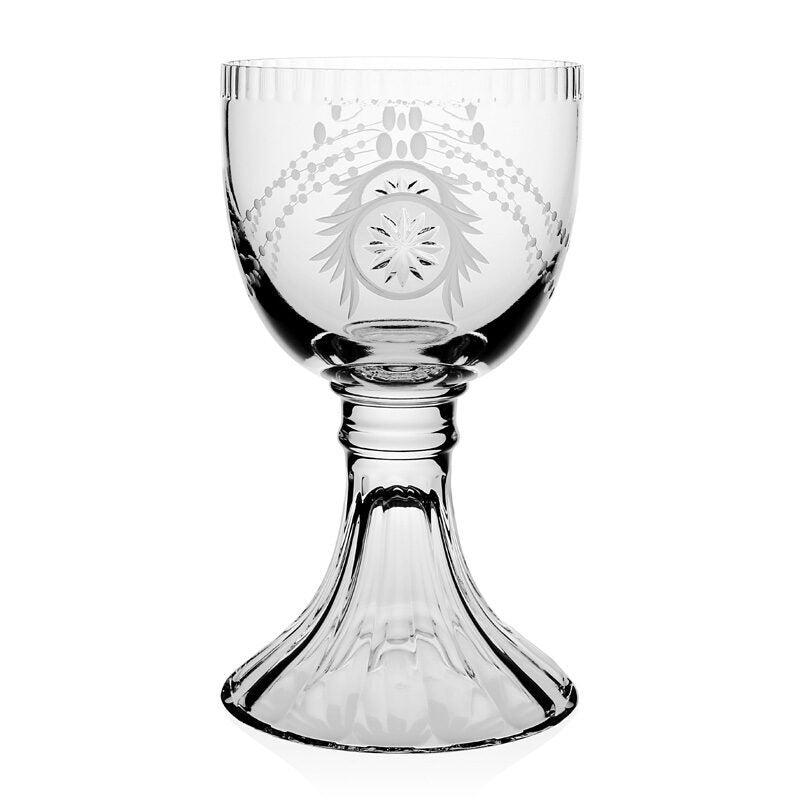 William Yeoward Pearl Table Hurricane 14½" / 36.5cm, handmade crystal, on a white background