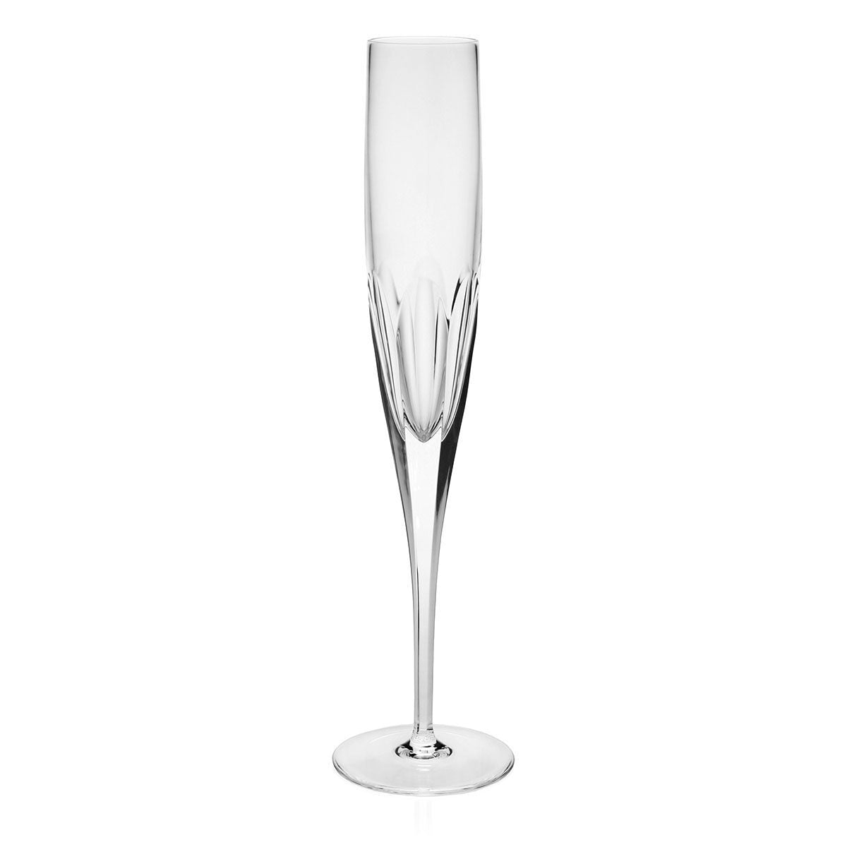 William Yeoward Penelope Champagne Flute, handmade crystal, on a white background