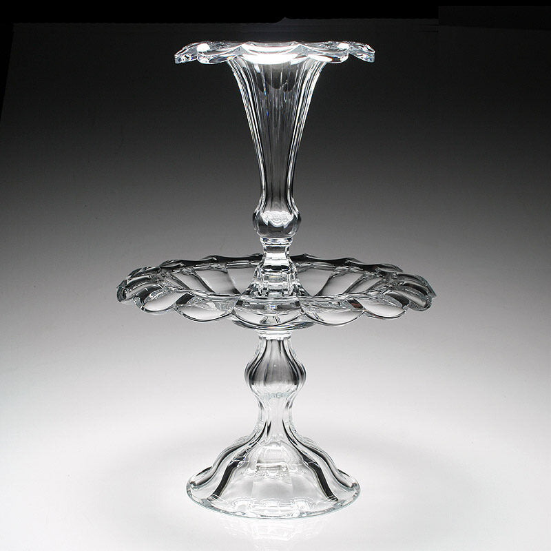 William Yeoward Penelope Table Centre 22" / 56cm, handmade crystal, detail view