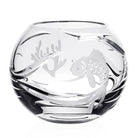 William Yeoward Persephone Rose Bowl Fish 4¼" / 120mm, handmade crystal, on a white background