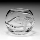William Yeoward Persephone Rose Bowl Turtle 4¼" / 120mm, handmade crystal, detail view