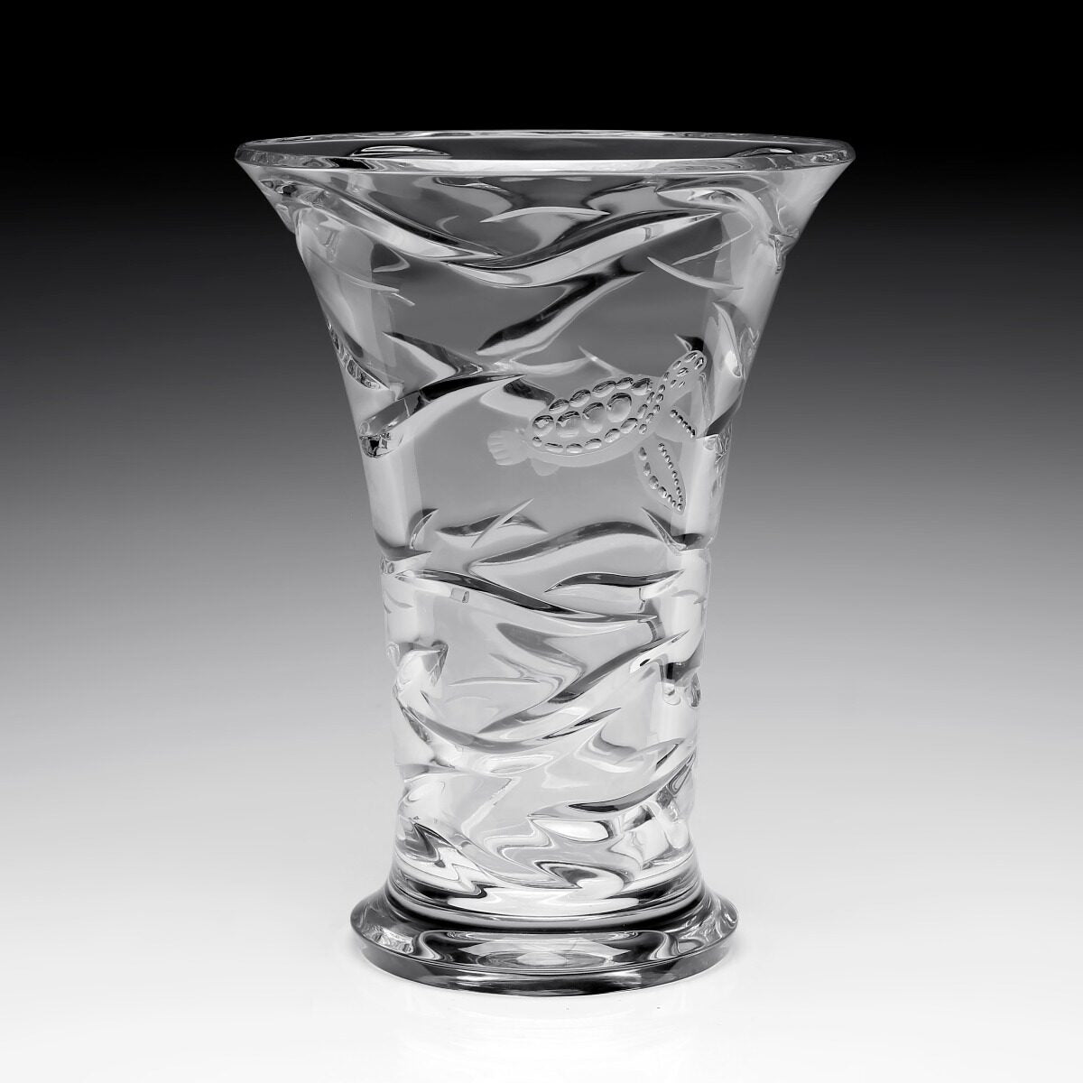 William Yeoward Persephone Vase 10" / 25.5cm, handmade crystal, detail view