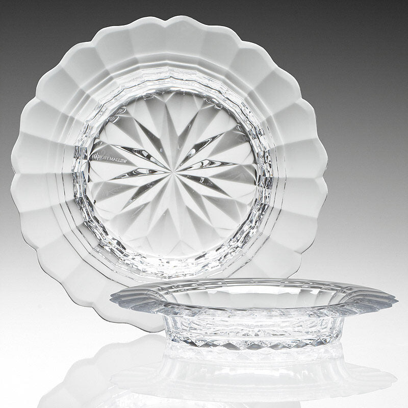 William Yeoward Philippine Dish/Magnum Decanter Stand 11¼" / 28.5cm, handmade crystal, detail view