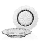 William Yeoward Philippine Dish/Magnum Decanter Stand 11¼" / 28.5cm, handmade crystal, on a white background