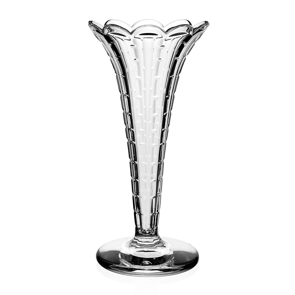 William Yeoward Polly Vase 10" / 25.5cm, handmade crystal, on a white background