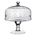 William Yeoward Portia Cake Stand & Dome 12½" / 31.5cm, handmade crystal, on a white background