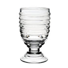 William Yeoward Ripples Footed Hurricane 11½" / 28.5cm with Candle, handmade crystal, detail view