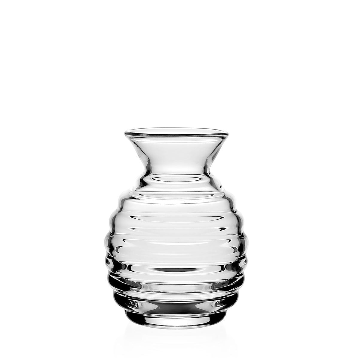 William Yeoward Ripples Posy Vase 4¾" / 120mm, handmade crystal, on a white background