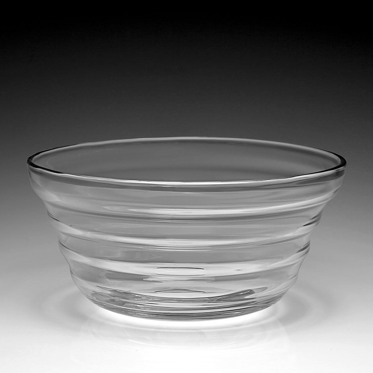 William Yeoward Ripples Serving Bowl 11¼" / 30cm, handmade crystal, detail view