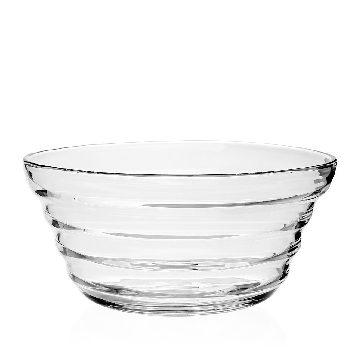 William Yeoward Ripples Serving Bowl 11¼" / 30cm, handmade crystal, on a white background