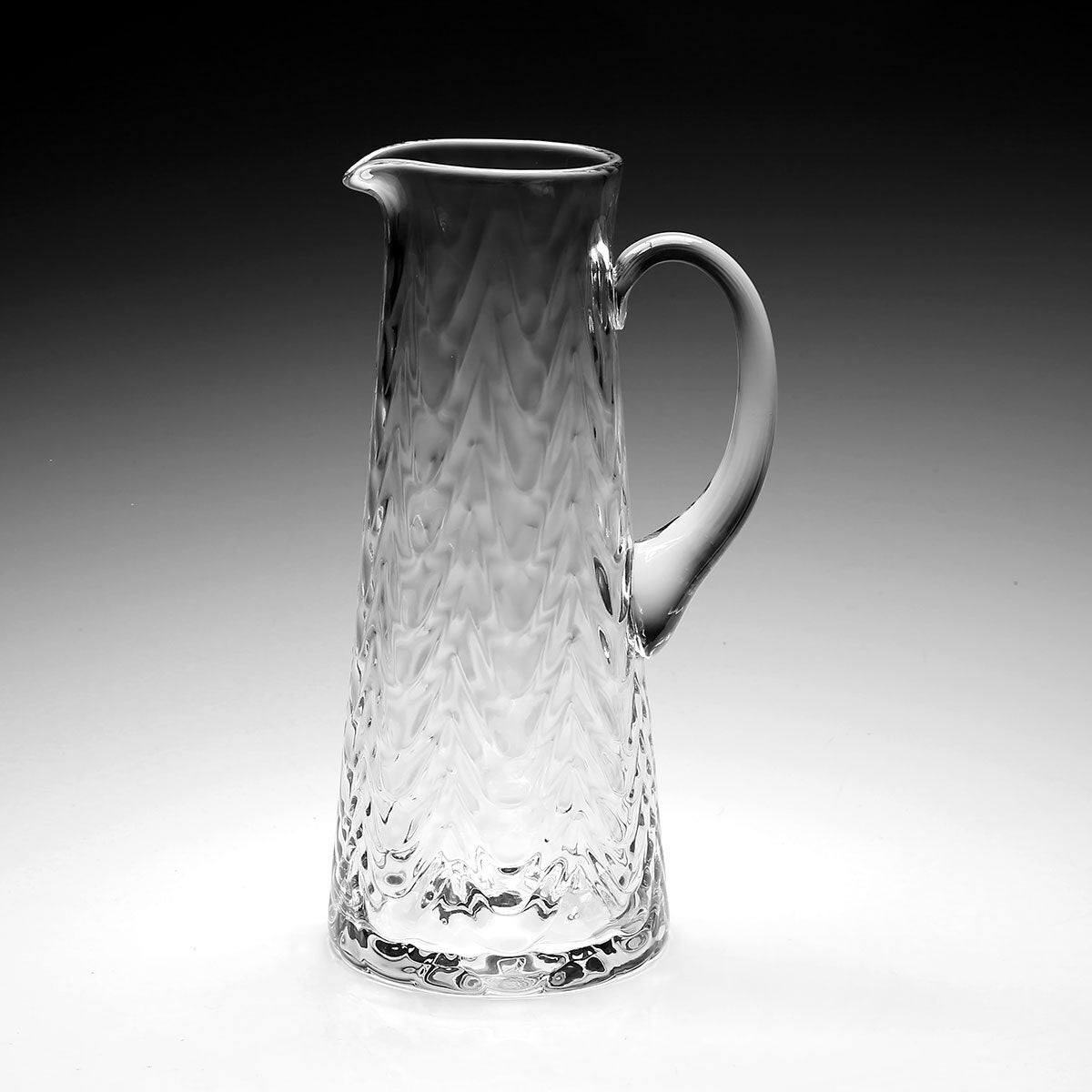 William Yeoward Roxie Pitcher, handmade crystal, detail view