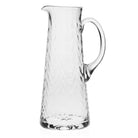 William Yeoward Roxie Pitcher, handmade crystal, on a white background