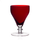 William Yeoward Scarlet Classic Goblet in Scarlet, handmade crystal, on a white background