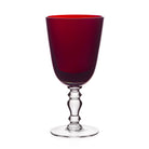 William Yeoward Scarlet Fanny Goblet in Scarlet, handmade crystal, on a white background