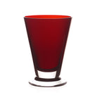 William Yeoward Scarlet Fanny Old Fashioned Tumbler in Scarlet, handmade crystal, on a white background