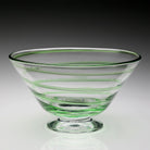 William Yeoward Siena Bowl Green in Green, handmade crystal, detail view