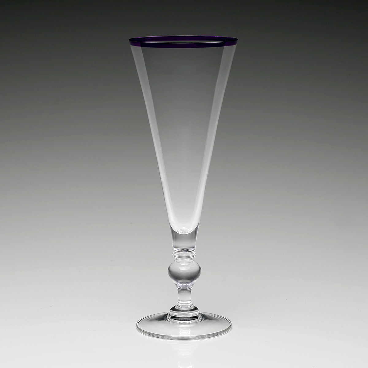 William Yeoward Siena Champagne Flute Amethyst in Amethyst, handmade crystal, detail view