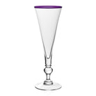 William Yeoward Siena Champagne Flute Amethyst in Amethyst, handmade crystal, on a white background