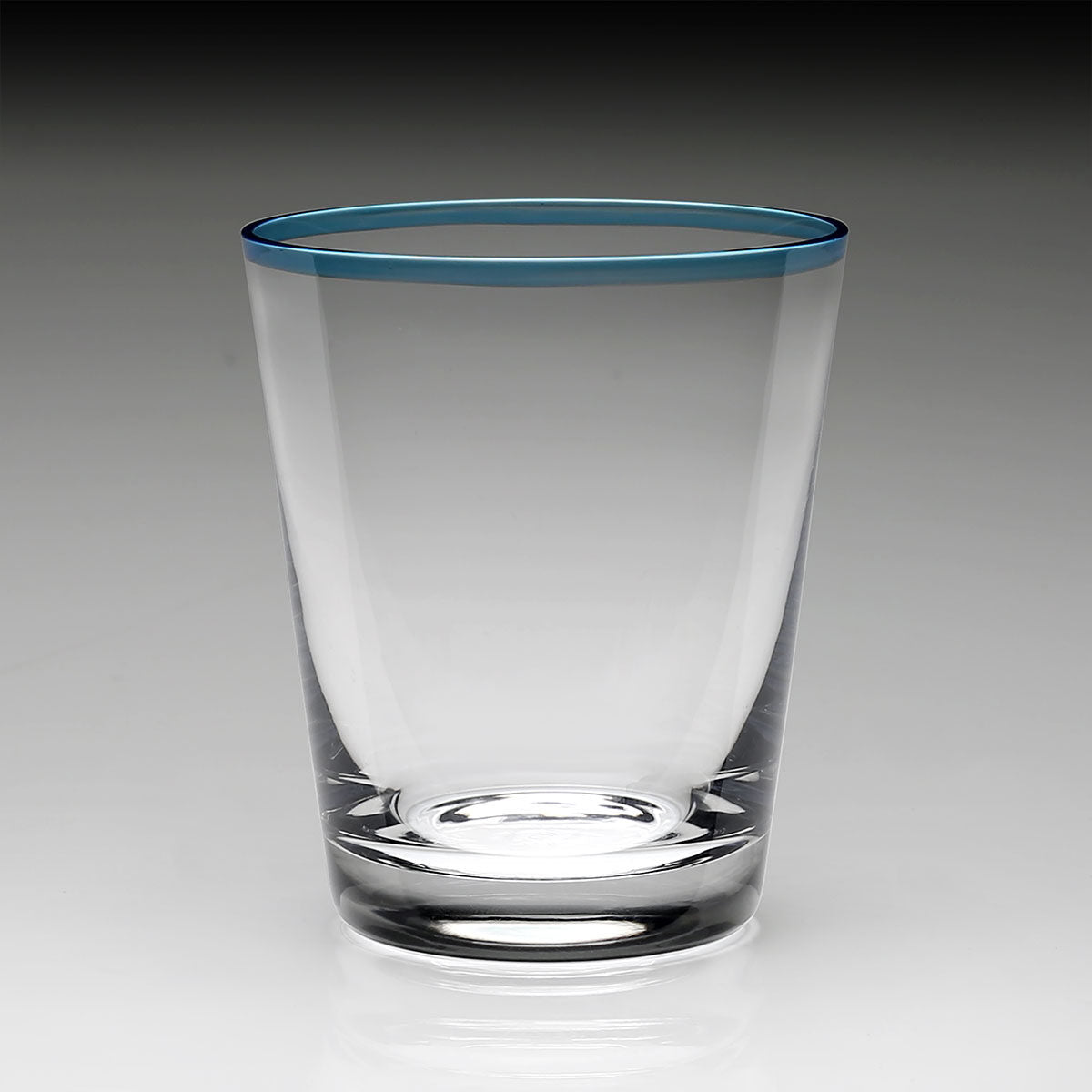 William Yeoward Siena Cocktail Tumbler Aqua in Aqua, handmade crystal, detail view