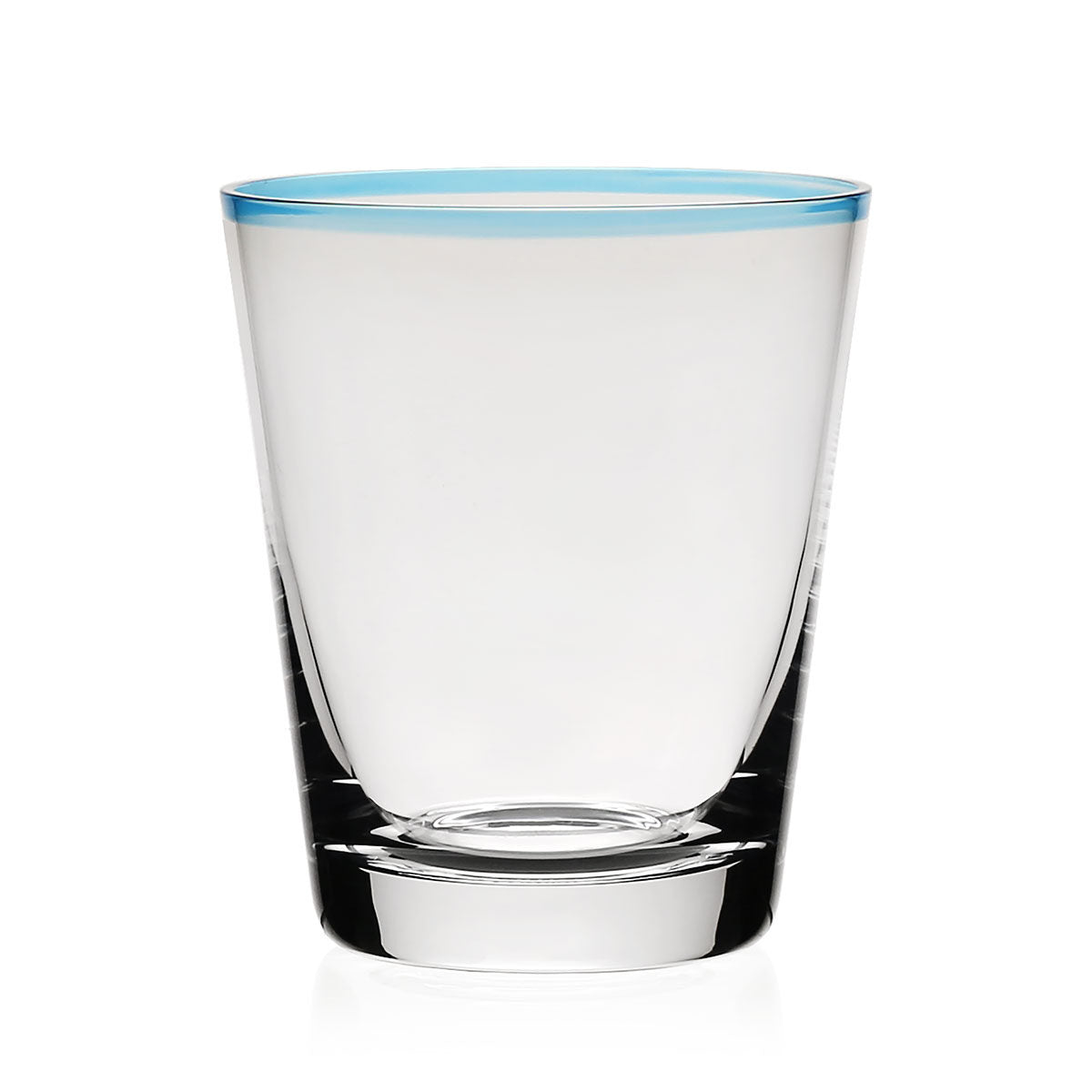 William Yeoward Siena Cocktail Tumbler Aqua in Aqua, handmade crystal, on a white background